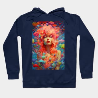 Trippy Female Portrait Hoodie